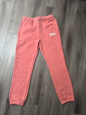 Pink Fleece Jogger Pants